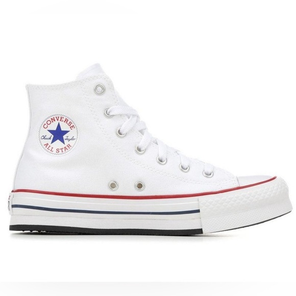Converse Chuck Taylor All Star Hi Lift Sneaker - Little Kid - White Size 1 - Picture 1 of 12